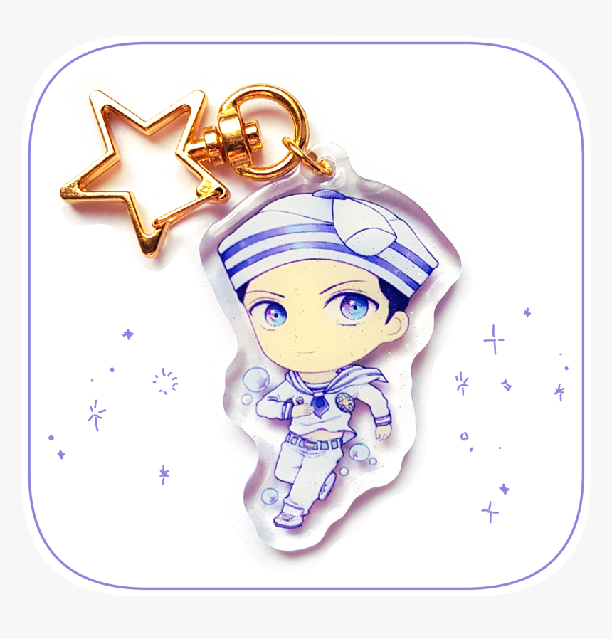 Image Of Jjba Josuke Higakishikata Clear Acrylic Charm - Cartoon, HD Png Download, Free Download