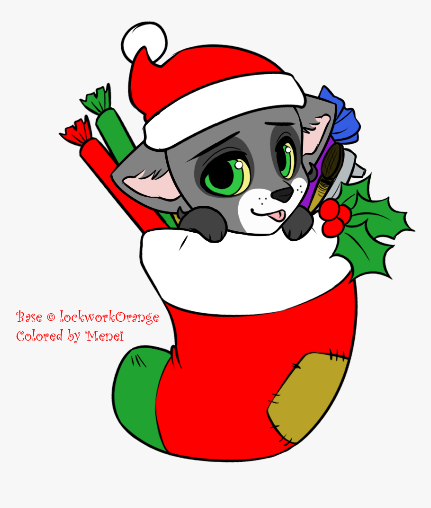 Christmas Lonewolf Chibi *base By Lockworkorange* - Chibi Christmas Bases, HD Png Download, Free Download