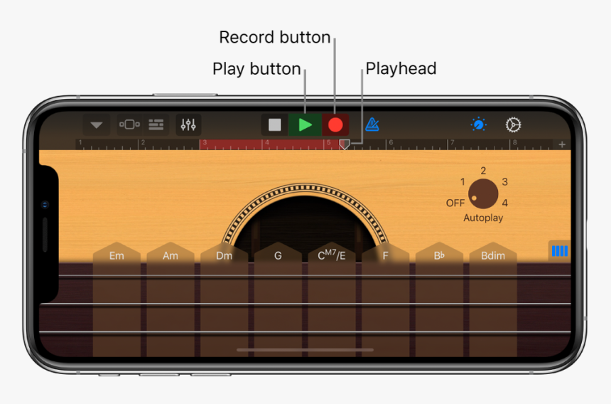 Record Button And Ruler Showing Recorded Region - Ruler, HD Png Download, Free Download