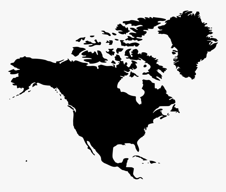 5 Png - North And South America Silhouette, Transparent Png - kindpng