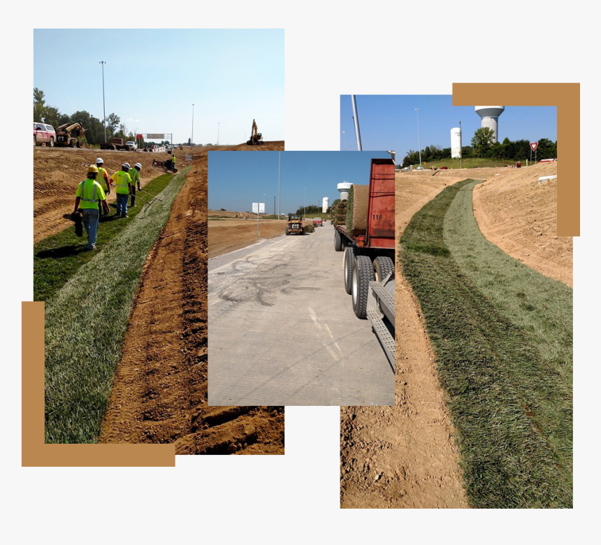 Sod Being Laid On Highways In Indiana And Kentucky - Curb, HD Png Download, Free Download