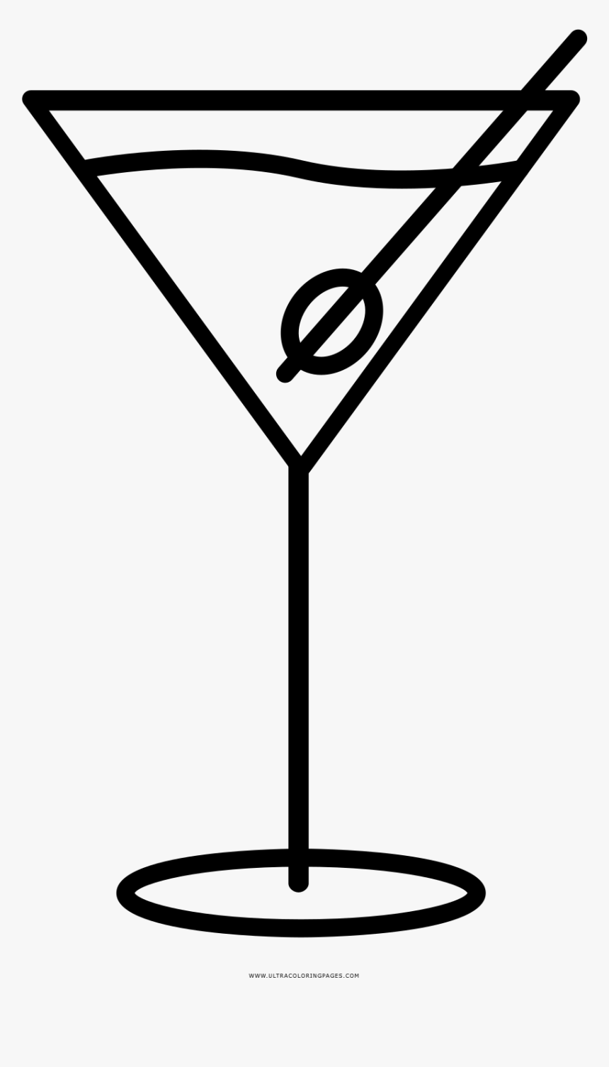 Martini Coloring Page - Logo Cocktail Png, Transparent Png, Free Download