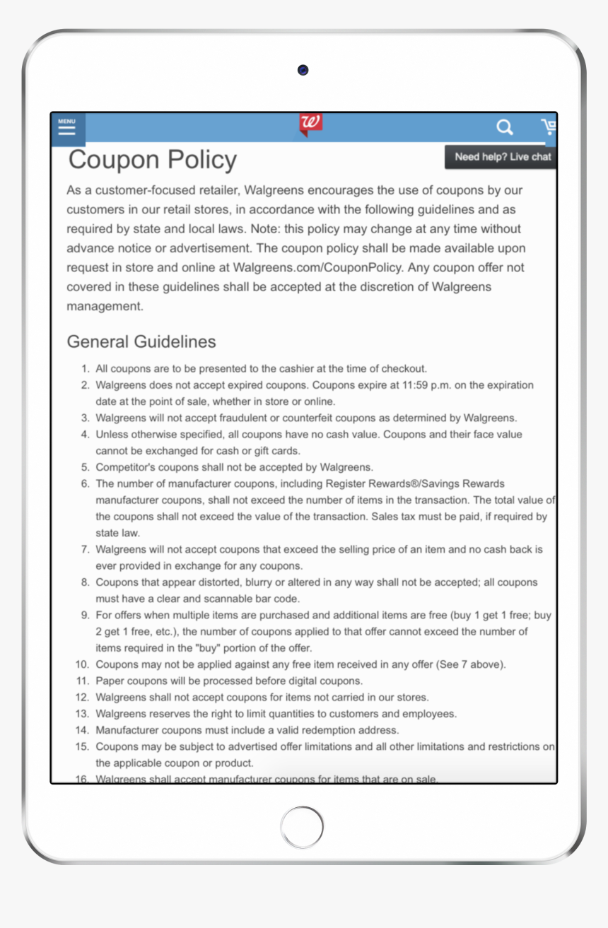 Walgreens Coupon Policy 1528502777 Ebook Readers, HD Png Download