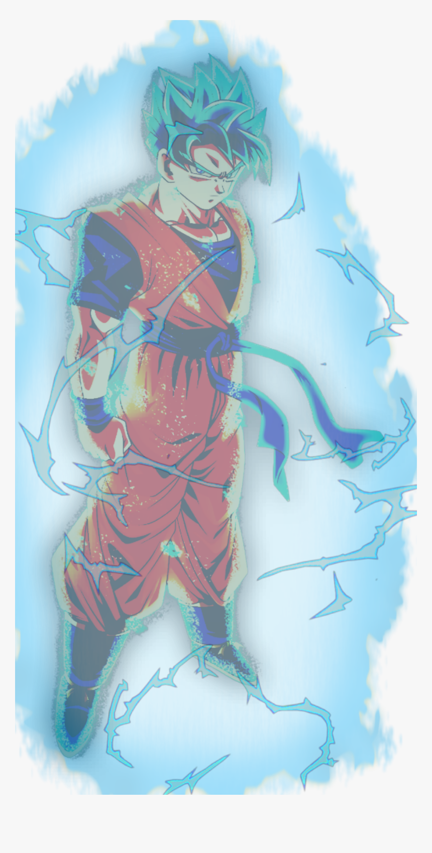 Futuregohan Supersaiyanblue Freetoedit - Illustration, HD Png Download, Free Download