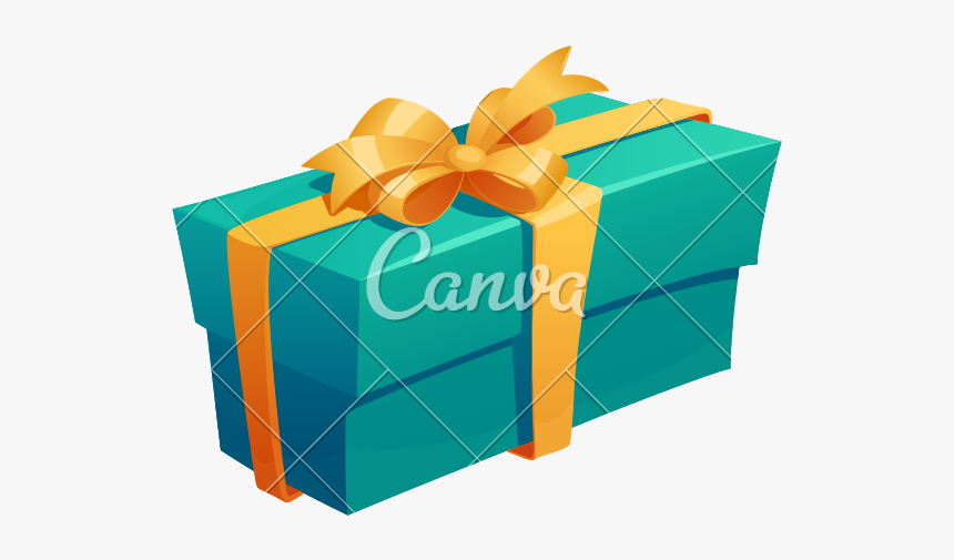 Clip Art Gift Box With Ribbon - Canva, HD Png Download, Free Download