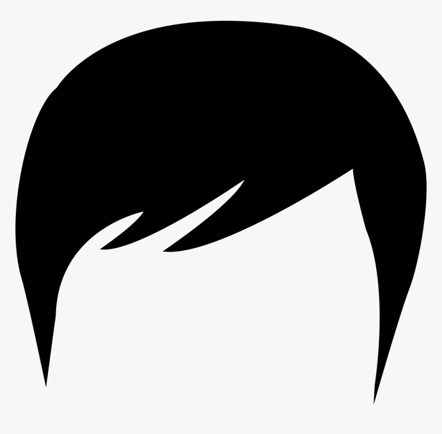 Male Black Short Hair Shape Silhouette - Pelo Corto Negro Png, Transparent Png, Free Download