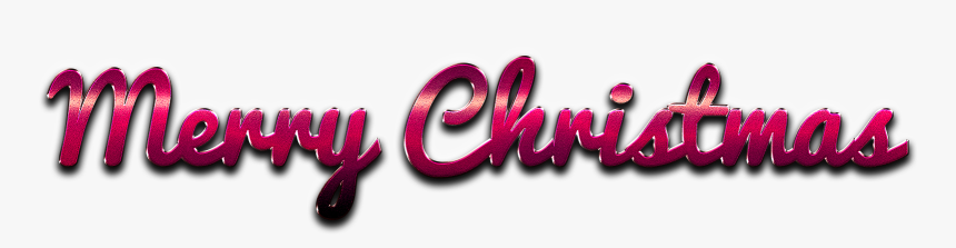 Merry Christmas Word Art Png Pic - Graphic Design, Transparent Png, Free Download