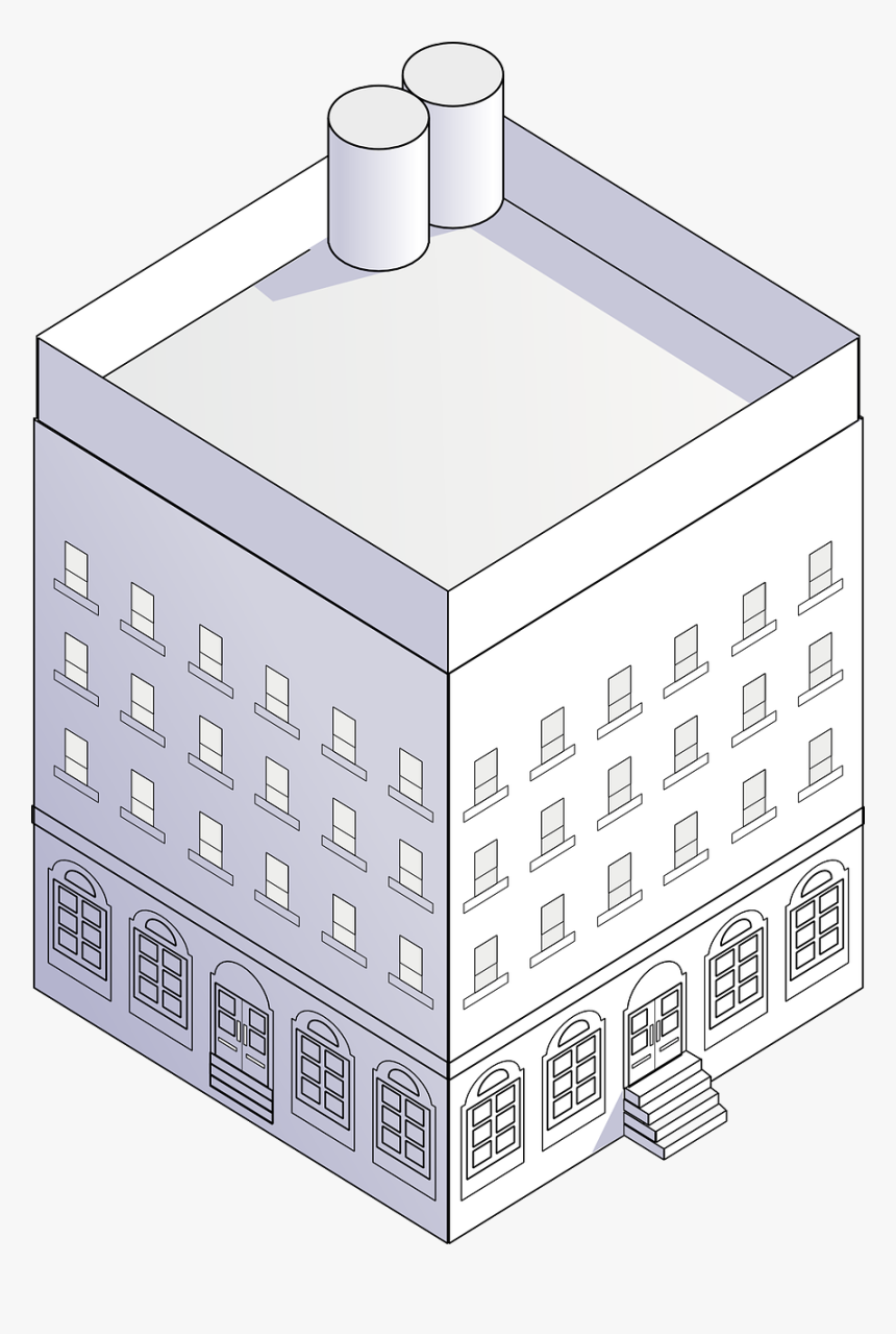 Building House White Free Picture - Building Clipart, HD Png Download, Free Download