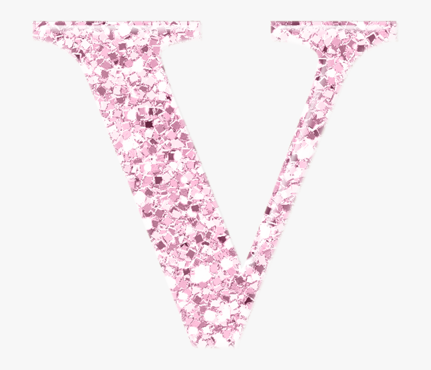 transparent letter v png rosa i glitter letter png download kindpng