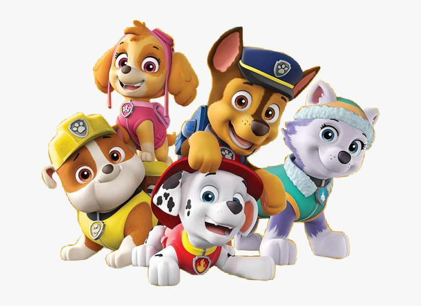 Paw Patrol All Character Png Kids - Chase Marshall Paw Patrol, Transparent Png, Free Download