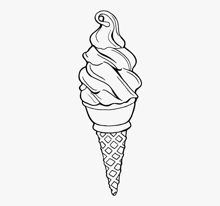 Ice Cream Drawing Pic Ice Cream To Color, HD Png Download kindpng