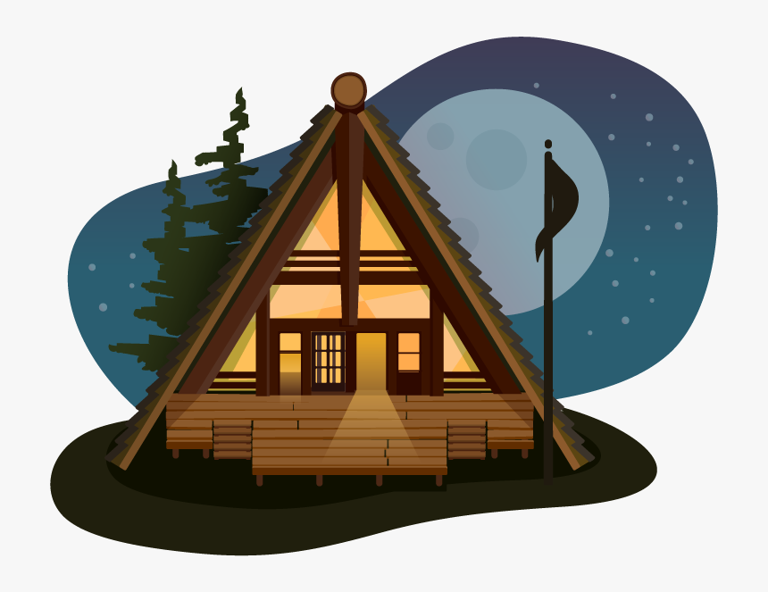 A Frame A Frame Vector Illustration Illustration Vector - Frame Cabin Vector, HD Png Download, Free Download