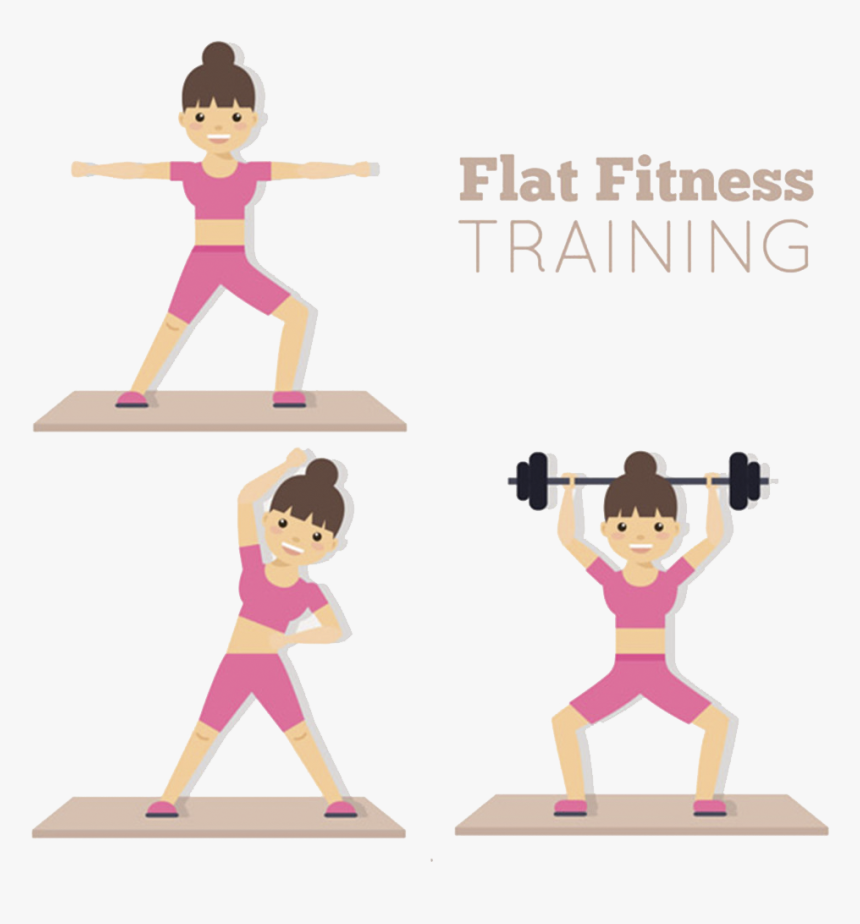 Olympic Weightlifting Cartoon - Chica En El Gym Caricatura, HD Png Download, Free Download