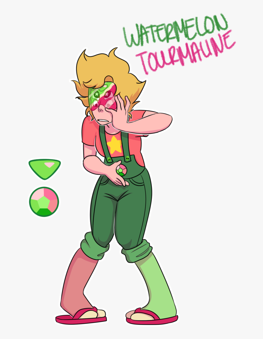 Watermelon Tourmaline Steven Peridot By Michpajamaartist - Watermelon Quartz Steven Universe, HD Png Download, Free Download