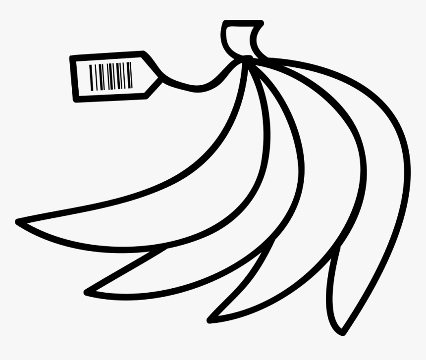 Bananas With Barcode On Label - Barcode, HD Png Download, Free Download