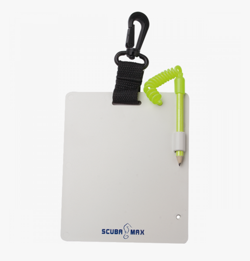 White Dive Slate With Clip And Pencil - Tablet Computer, HD Png Download, Free Download