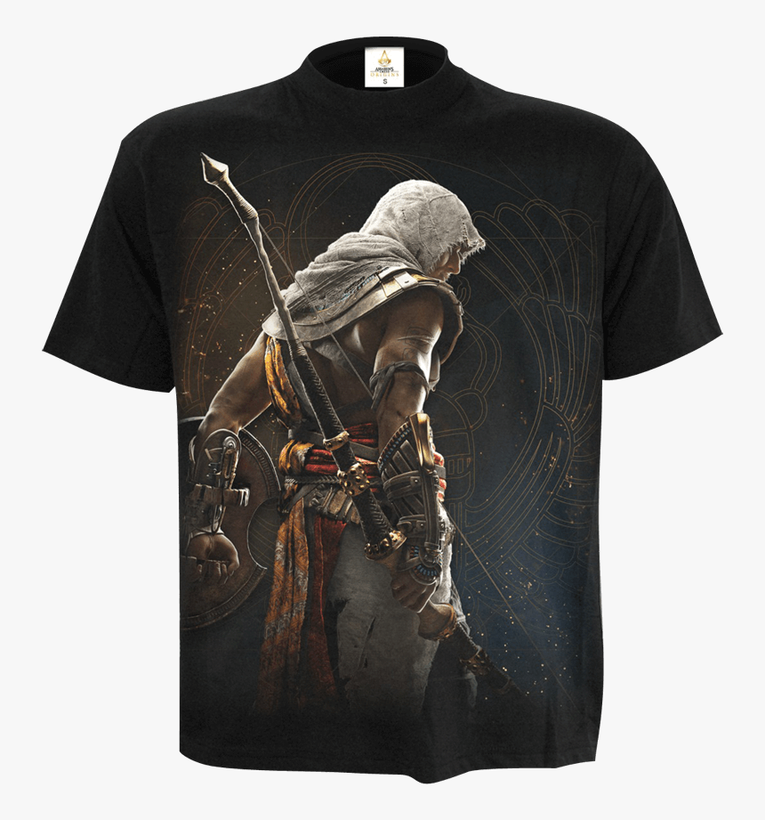 Assassins Creed Origins Black T-shirt - Assassin's Creed Origins Wallpaper Phone, HD Png Download, Free Download