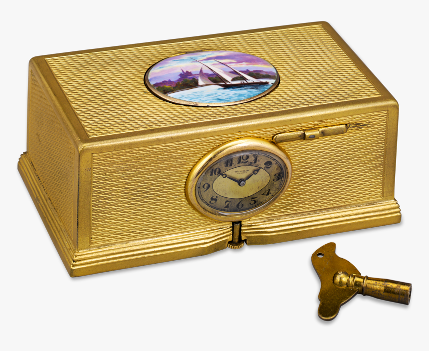 Gold-plated Singing Bird Box And Clock, HD Png Download, Free Download