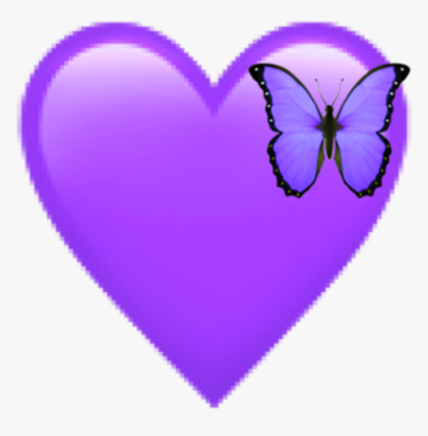 Purple Heart Emoji - Heart, HD Png Download - kindpng