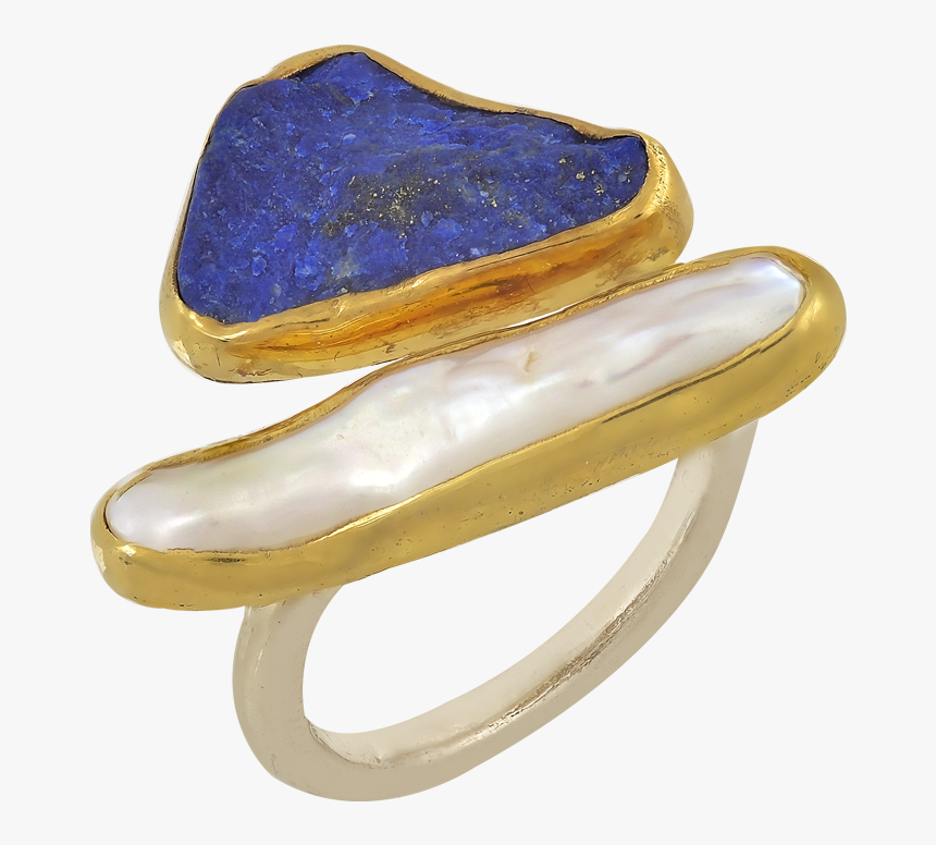Δαχτυλίδι Με Lapis Lazuli Και Μαργαριτάρι - Ring, HD Png Download, Free Download