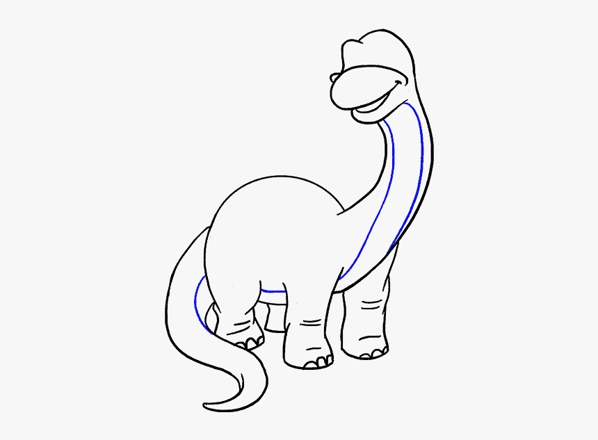 How To Draw Dinosaur - Cartoon, HD Png Download, Free Download