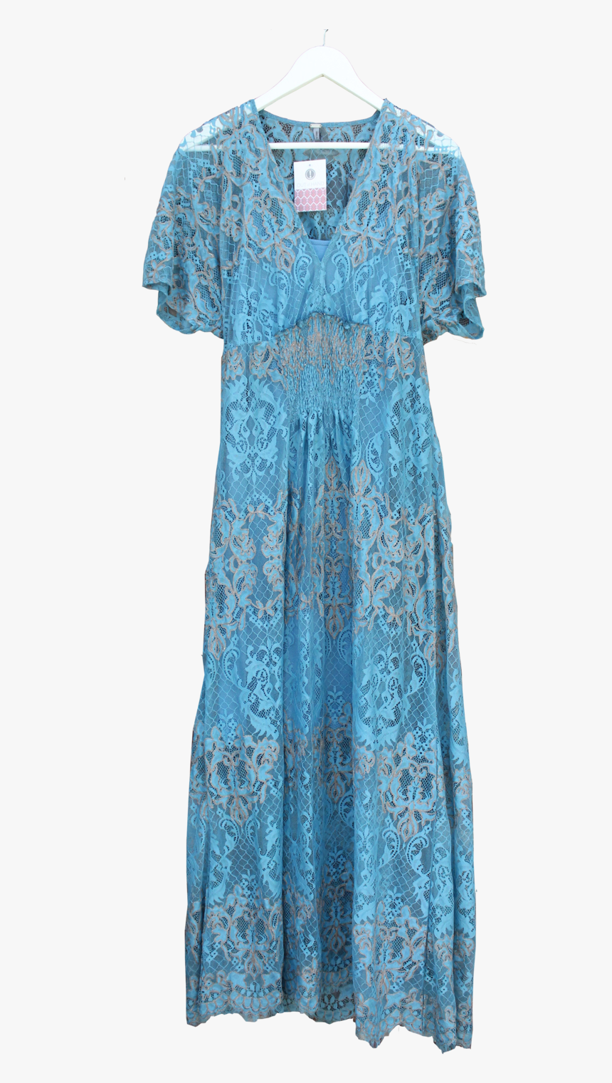 Blue Lace Dress, Maxi Blue Dress, Boutique Dress, Summer - Day Dress ...