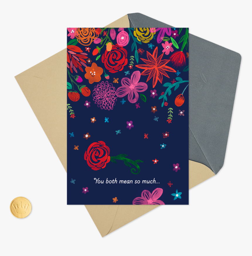 Majestic Blooms Anniversary Card For Sister And Brother - Motif, HD Png Download, Free Download