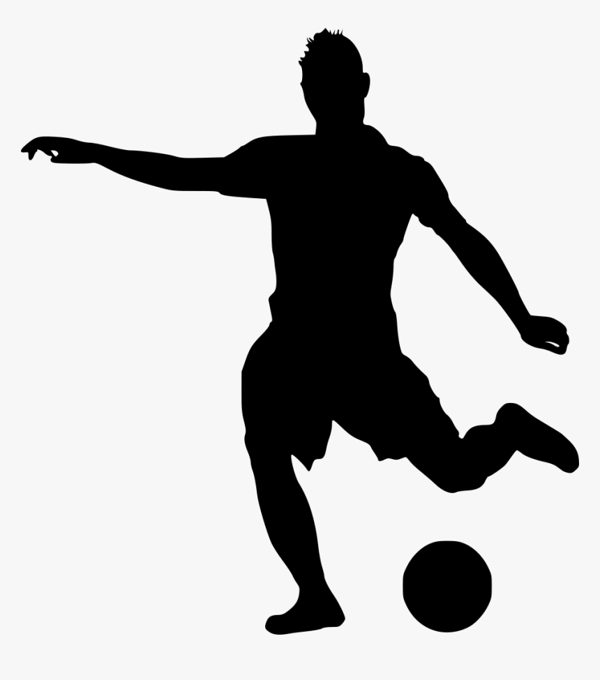 Football Soccer Silhouette 4 - Silhouette, HD Png Download, Free Download