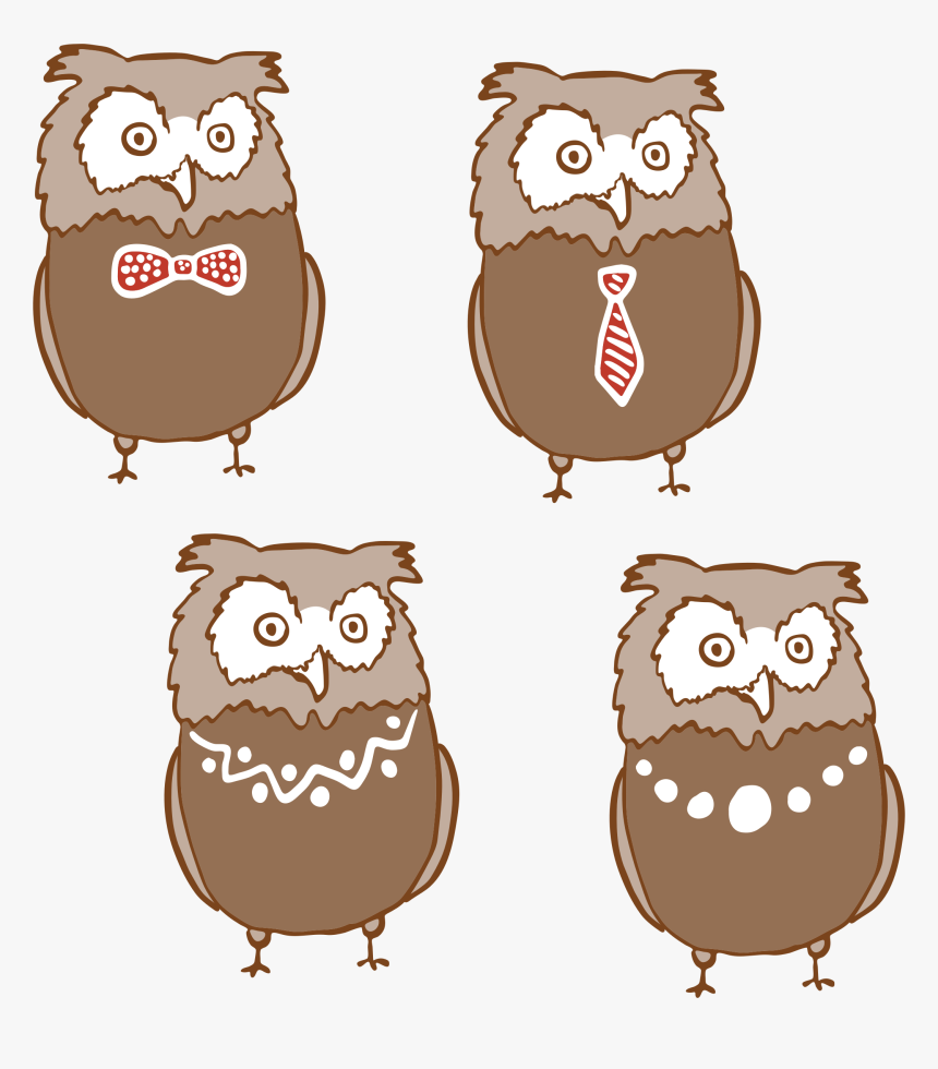 Owl,bird,bird Of Prey - 2 Ekor Burung Kartun, HD Png Download, Free Download