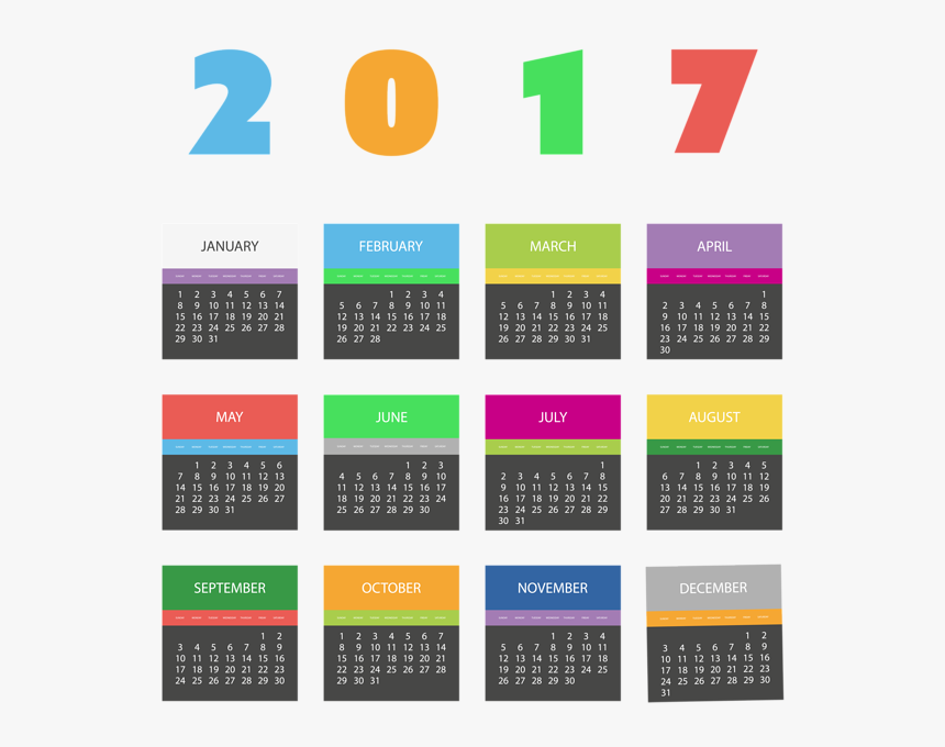 - Banner Template Calendar Jpg , Png Download - Calendar 2017 Png, Transparent Png, Free Download