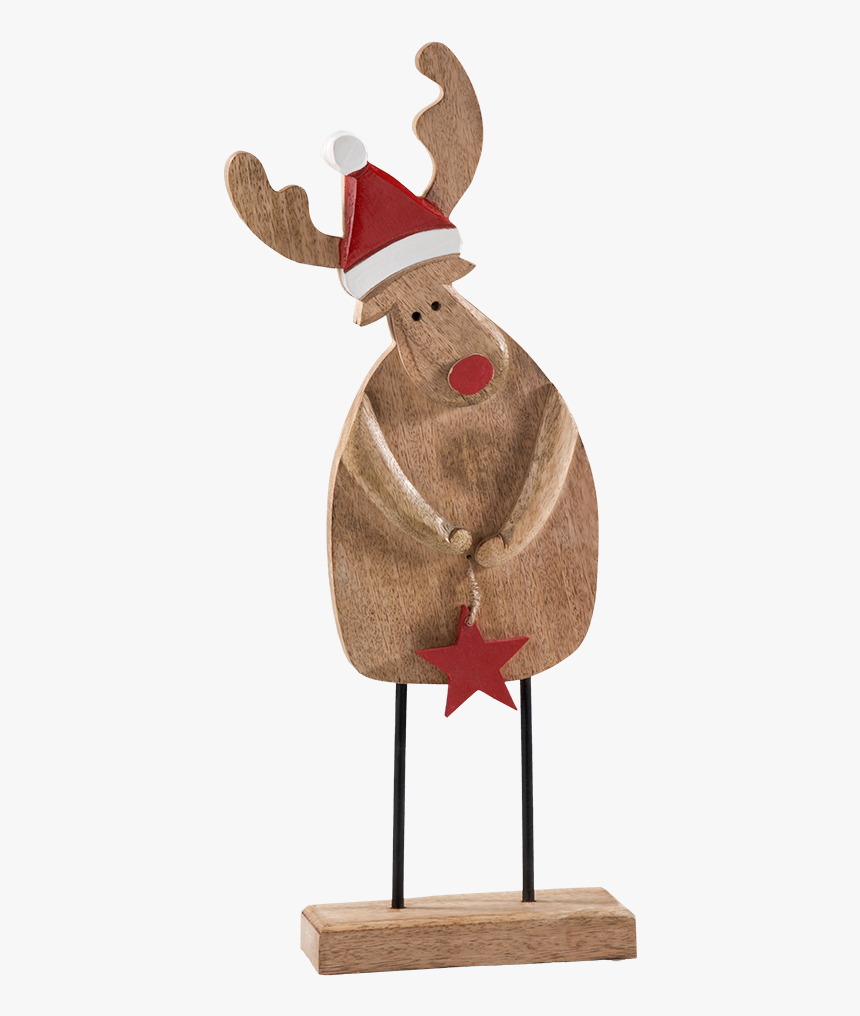 Wooden Moose With Cap, - Stuffed Toy, HD Png Download, Free Download