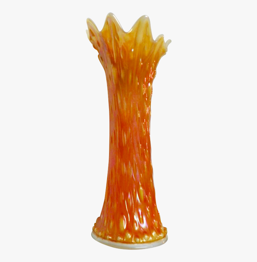 Northwood Tree Trunk Marigold On Milk Glass M - Vase, HD Png Download, Free Download