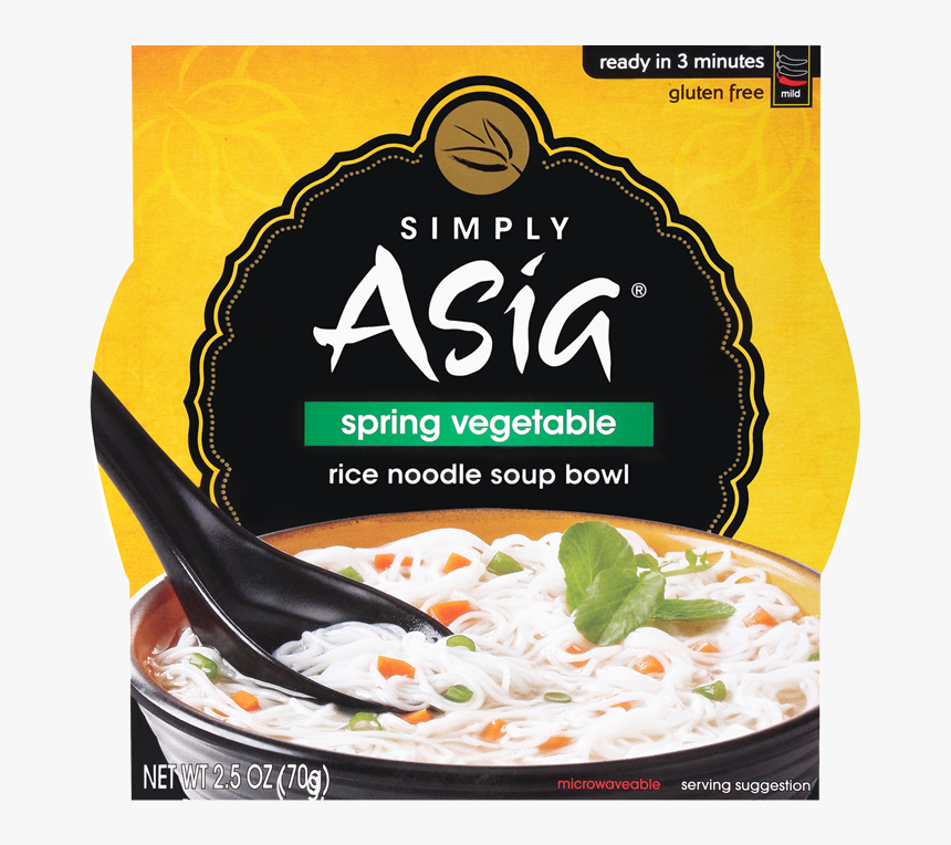 Simply Asia Soup Noodle Bowl Spring Vegetable Noodle - Simply Asia Rice Noodles, HD Png Download, Free Download