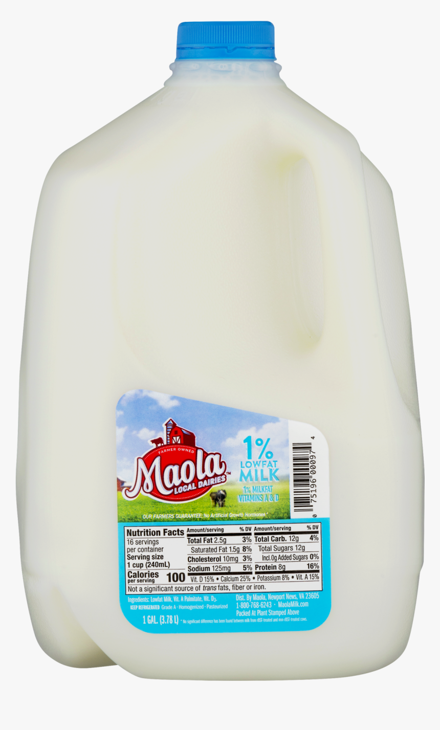 Maola 2% Reduced Fat Milk, 1 Gallon - Plastic Bottle, HD Png Download, Free Download