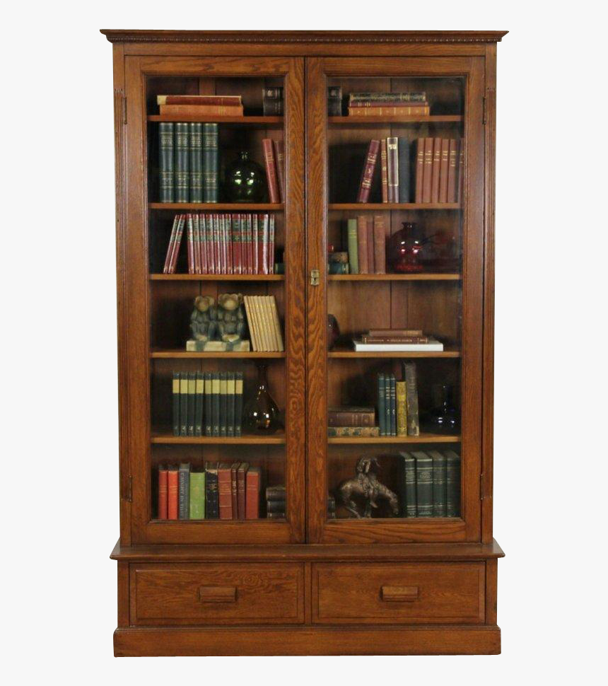 Bookshelf Clip Easy Wood - Bookshelf With Glass Doors Victorian, HD Png Download, Free Download