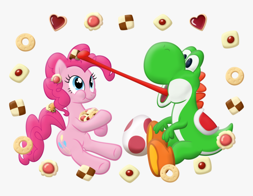 Frogem, Cookie, Crossover, Egg, Food, Pinkie Pie, Safe, - Pinkie Pie Y Mario, HD Png Download, Free Download