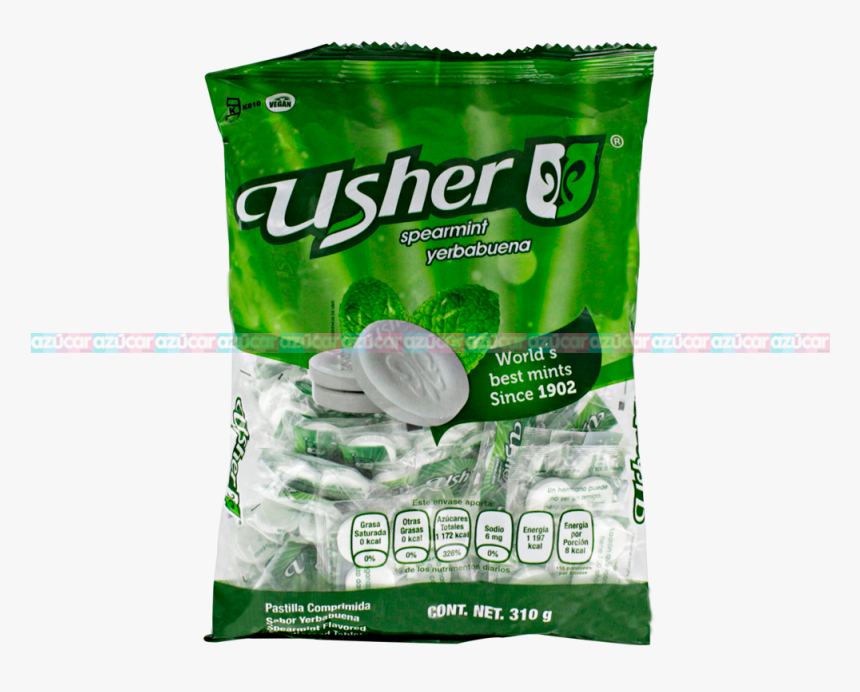 Usher Spearmint Yerbabuena 40/100 Usher - Packaging And Labeling, HD Png Download, Free Download