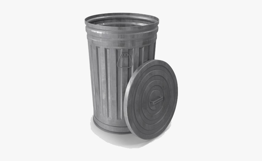 Metal Garbage Can Png, Transparent Png, Free Download