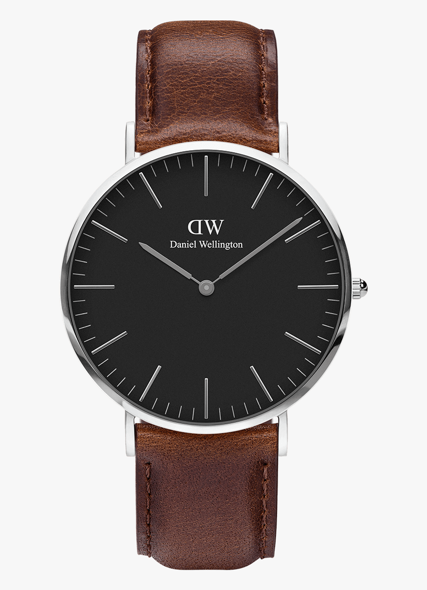 Classic Black Bristol 40 Silver - Daniel Wellington Classic Black, HD Png Download, Free Download