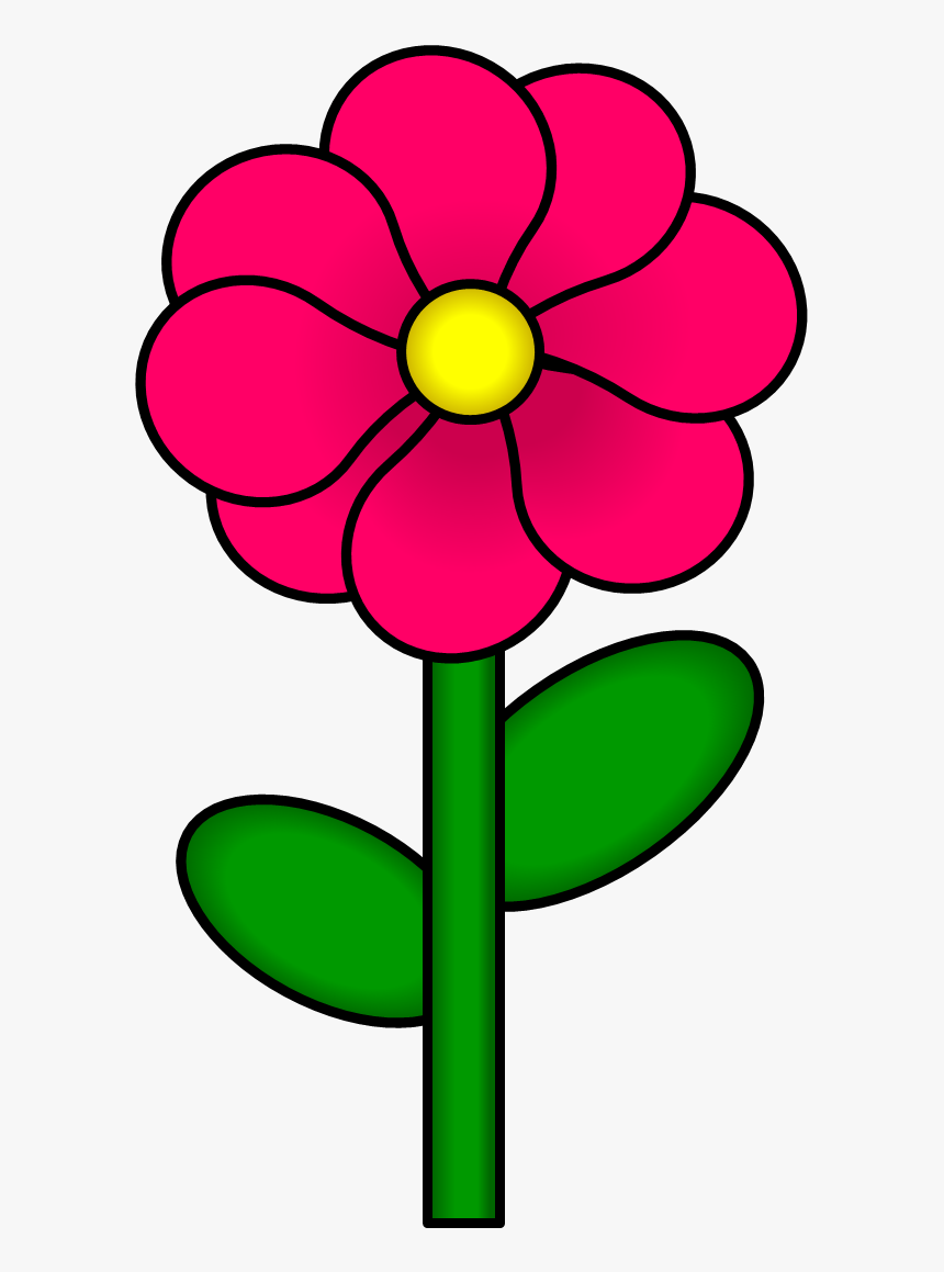 Flower Clipart With Stem Png Free Stock Stem Clipart - Flowers With Stems Clip Art, Transparent Png, Free Download