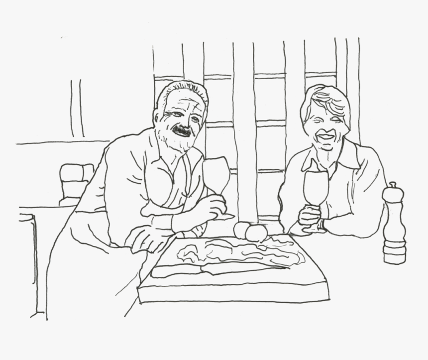 Old People Cooking Copy - Line Art, HD Png Download, Free Download