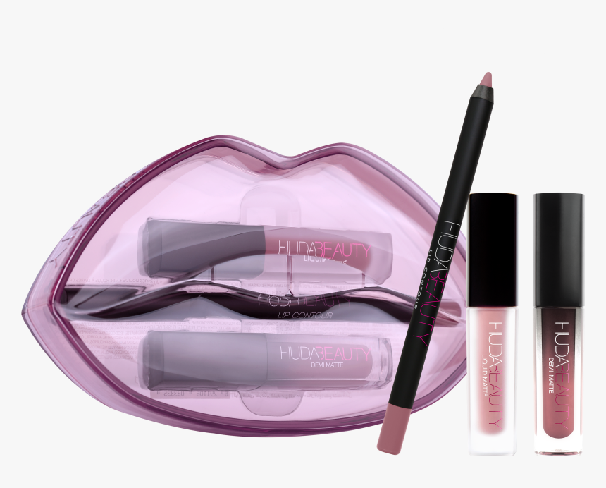 Matte & Cream Lip Set - Huda Beauty Matte And Cream Lip Set, HD Png Download, Free Download