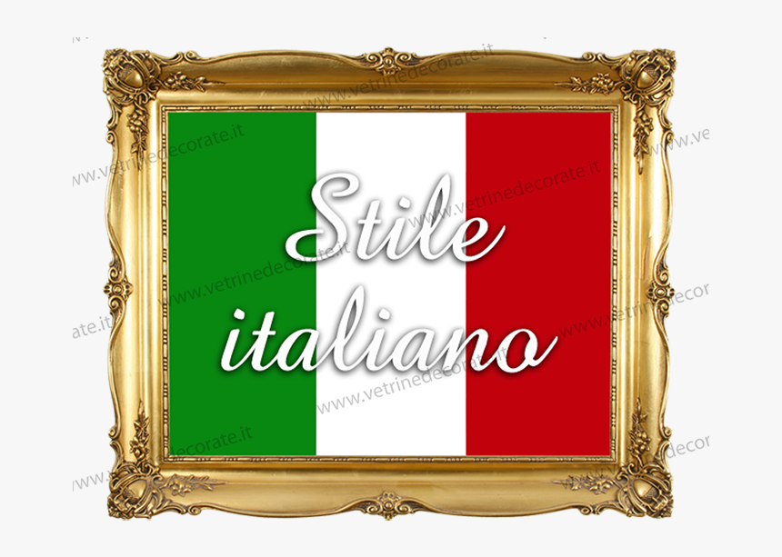 Golden Frame With Italian Style On Shop Window - Picture Frame, HD Png Download, Free Download