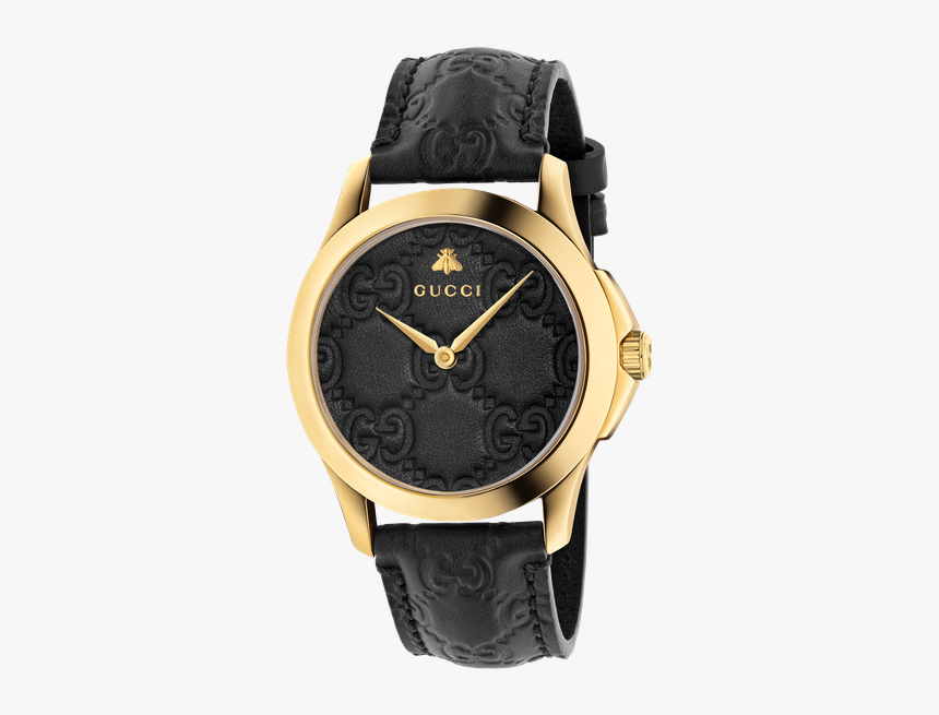 Gucci Watches G-timeless, 38mm - Dark Brown Leather Watch Gold, HD Png Download, Free Download