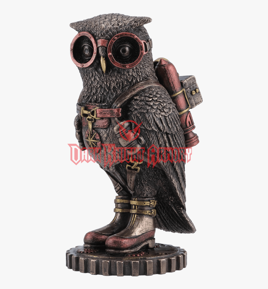 Steampunk Owl With Goggles And Jetpack Statue - Jetpack Owl, HD Png Download, Free Download