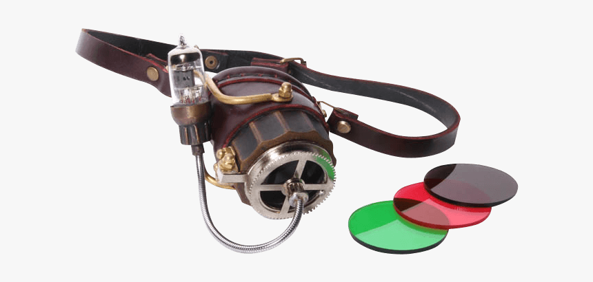 Steampunk Single Eye Led Light Goggles - Light, HD Png Download, Free Download