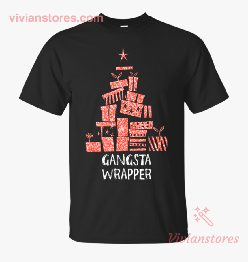 Gangsta Wrapper Christmas Tree T Shirt Vivianstores - T-shirt, HD Png Download, Free Download