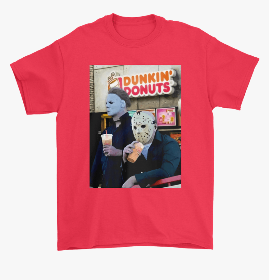 Michael Myers Jason Voorhees Chilling At Dunkin - Dunkin Donuts, HD Png Download, Free Download