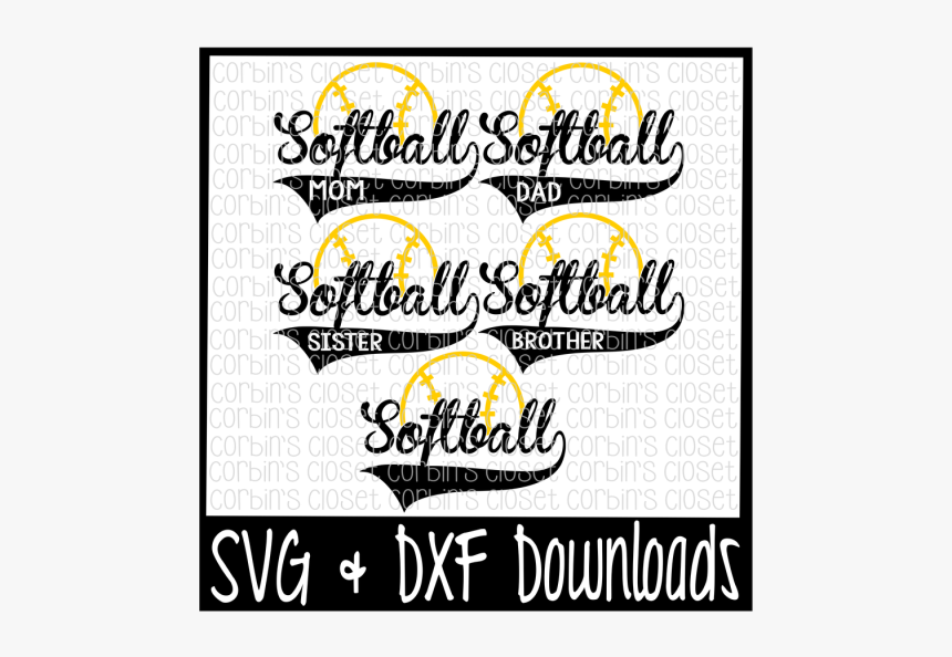 Free Softball Mom * Dad * Sister * Brother Cutting - Illustration, HD Png Download, Free Download