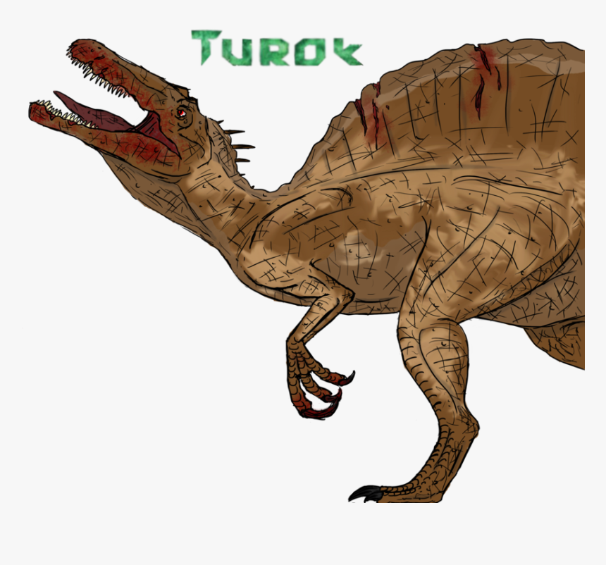 Old Sketch Made New - Turok Spinosaurus, HD Png Download, Free Download